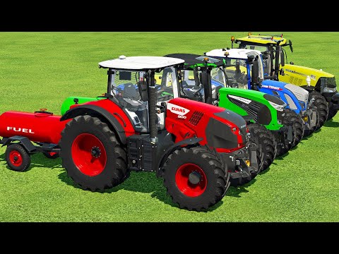 TRANSPORTING CLAAS, CASE TRACTORS & RANGE ROVER CARS WITH ISUZU TRUCKS - Farming Simulator 22