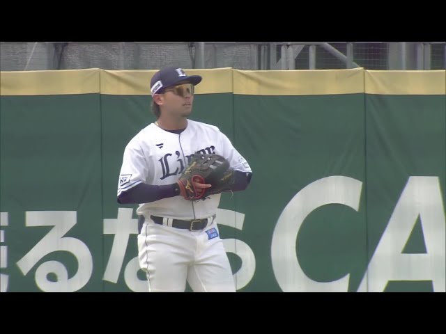 【ファーム】伸びる打球をジャンピングキャッチ!! ライオンズ・蛭間拓哉のファインプレー!! 2025年3月28日 埼玉西武ライオンズ 対 読売ジャイアンツ