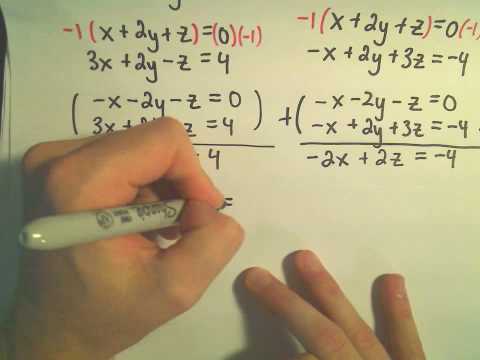 Solving a Dependent System of Linear Equations involving 3 Variables