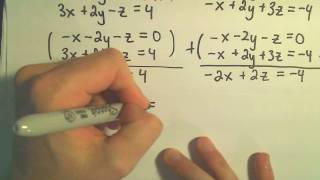 Solving a Dependent System of Linear Equations involving 3 Variables