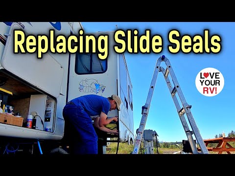 Replacing RV Slide Out Secondary Rubber Seals -  Keystone Cougar Trailer 2011 276RLSWE