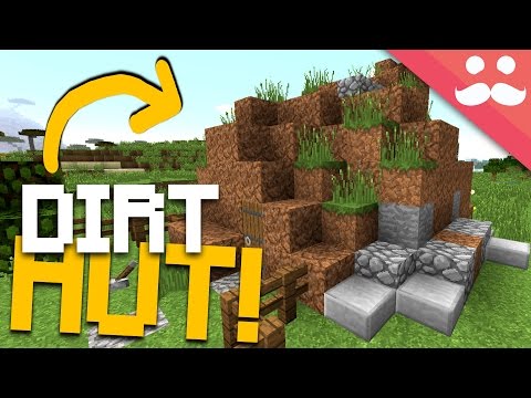 Mumbo Jumbo - How to make a PISTON DIRT HUT in Minecraft!