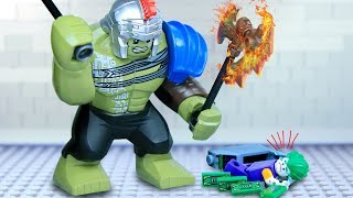 LEGO Hulk Fights Crime | Joker & Penguin Bank Robbery Brick LEGO Stop Motion