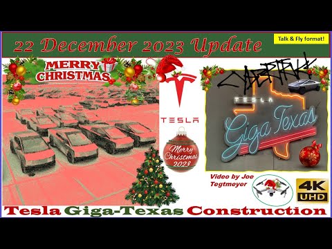 80+ Cybertrucks Today! S Extension Grows Larger! 22 Dec 2023 Giga Texas Construction Update(10:55AM)