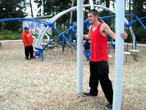 chris kicked in the balls