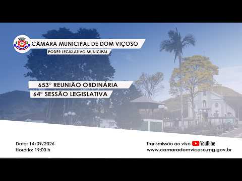 Transmissão ao vivo da 653° Reunião Ordinária - 64° Sessão Legislativa