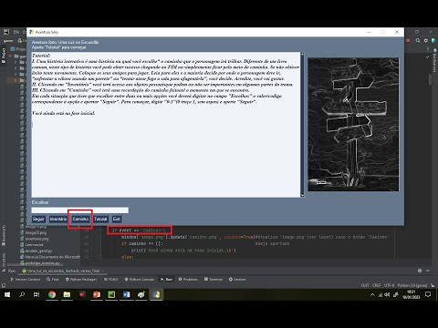 [Projeto 1] Aventura de Texto Interativa (Livro-Jogo) Etapa 4: Versão Aplicativo - Botões e Eventos