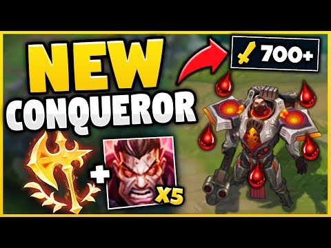 WTF? NEW CONQUEROR DARIUS GIVES YOU OVER 700+ AD NOW?! 100% BROKEN KEYSTONE! - League of Legends