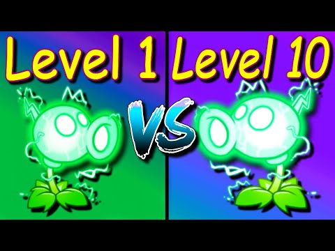 Electric Peashooter Level 1 vs Max Level - Pvz 2 Gameplay