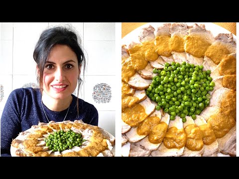 Arrosto di maiale con crema di verdure