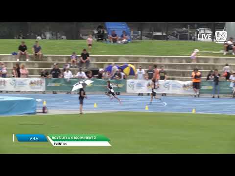 Boys U11 4 x 100m Heat 2 - 2018 SUBWAY State Relay Championships // LAVicTV
