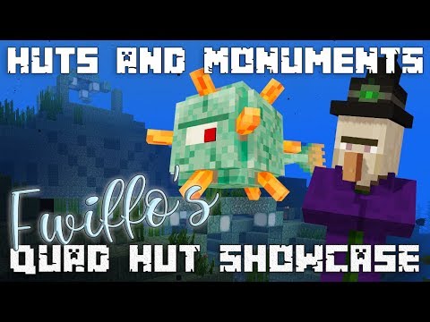 Fwiffo - Quad Witch Huts and Ocean Monuments - Minecraft 1.13+ Seed Showcase