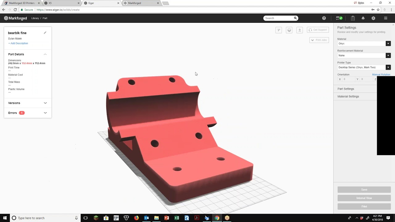 Markforged Eiger 3D Printing Software
