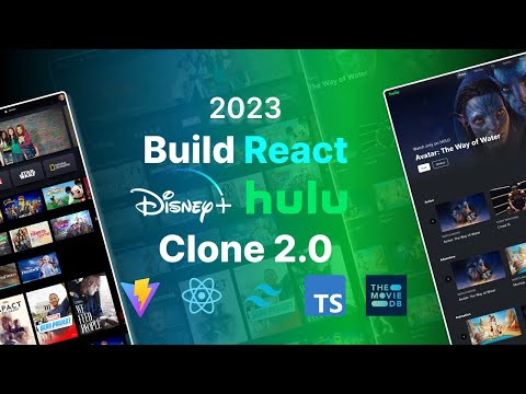 Build and Deploy React Disney & Hulu Clone App using React, Vite, Tailwind css, Typescript, TMDB