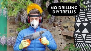 No-drill DIY garden trellis