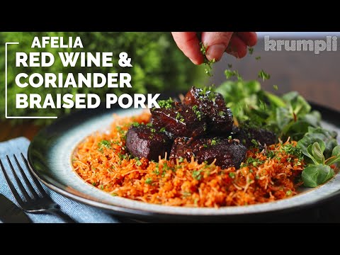 Afelia Cypriot Pork Braised in Red Wine