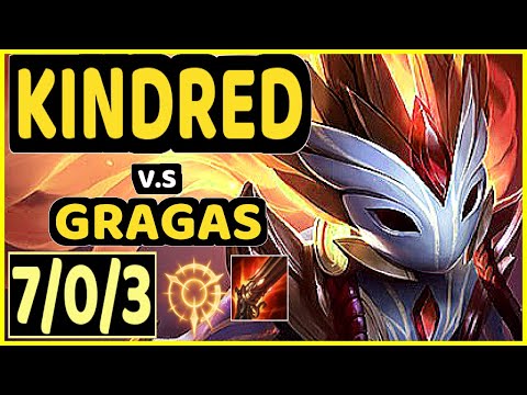 STEFAN (KINDRED) vs GRAGAS - 7/0/3 KDA JUNGLE GAMEPLAY - EUW Ranked GRANDMASTER