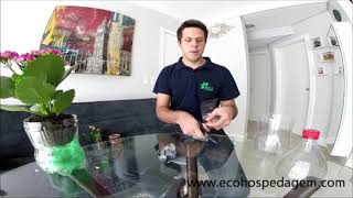 How to make a pot with two plastic bottles and one scissors