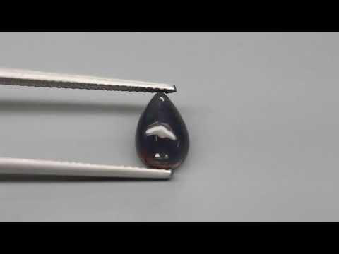 Natuurlijk Opaal Cabochon peer Kleur Multi Color, oranje groen geel violet blauw knipperend 0,73 ct.