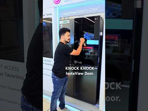 KNOCK KNOCK Instaview door #lg #lgfridge #knockknock #LGproducts #fridge #newtechnology