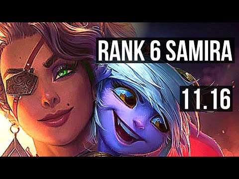 SAMIRA & Rakan vs TRISTANA & Trundle (ADC) | 7/0/3, Rank 6 Samira, Godlike | EUW Challenger | v11.16