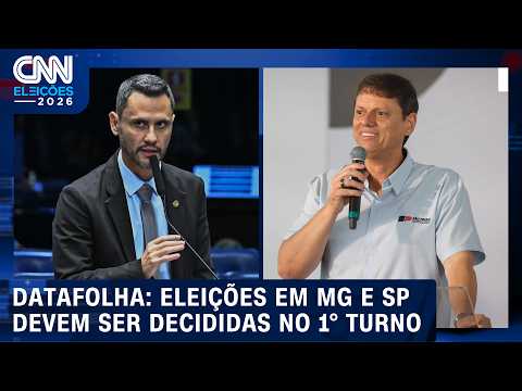 Datafolha mostra Tarcísio com 60% em SP e Cleitinho com 53% em MG | CNN ELEIÇÕES
