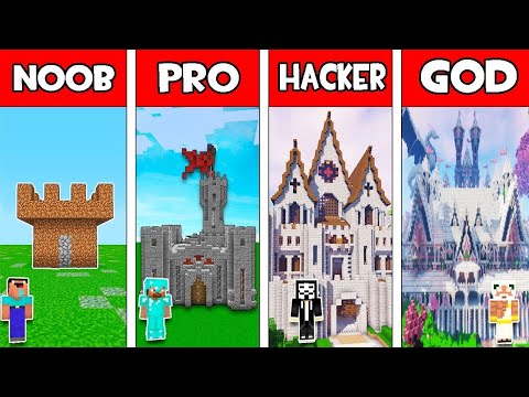 Insane Castle Battle: Noob vs Pro vs Hacker vs God 🔥