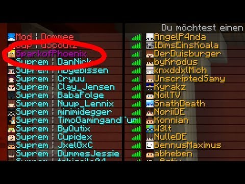 SparkofPhoenix - [Deutscher Server] How do players react to Minecraft Youtuber in multiplayer?