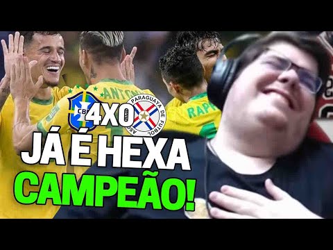 CASIMIRO REAGE: BRASIL 4X0 PARAGUAI PELAS ELIMINATÓRIAS DA COPA 2022 | Cortes do Casimito