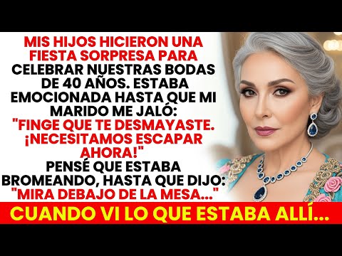 En La Fiesta Sorpresa De Mis Hijos, Mi Esposo Susurró "Debemos Huir Ahora... Mira Debajo De La Mesa…