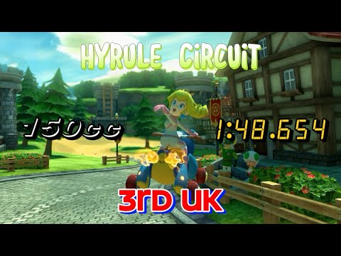 Hyrule Circuit (150cc) 1:48.654 [3rd UK] | Mario Kart 8 Deluxe