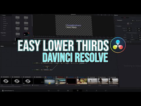 FREE and Easy Lower thirds in Fusion - Davinci Resolve 16 tutorial