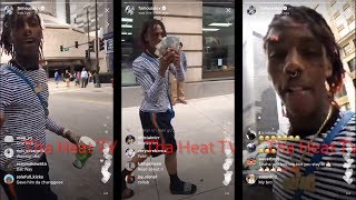 Famous Dex Throwing Money In the Streets of Chicago