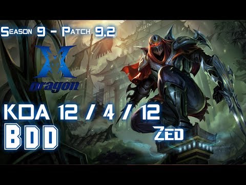 KT BDD ZED vs ZOE Mid - Patch 9.2 KR Ranked
