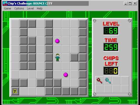 Chip's Challenge 1 Level 69 (Bounce City) - 229 seconds