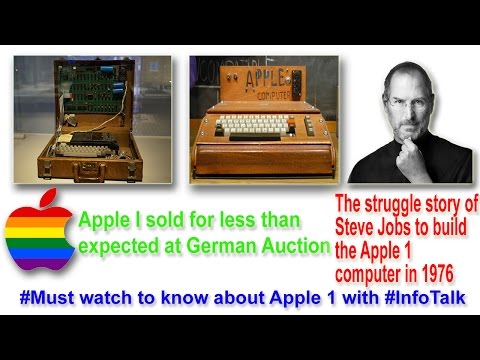 Original Apple 1 computer sold for less than your expectation.The struggle story of Steve Jobs.