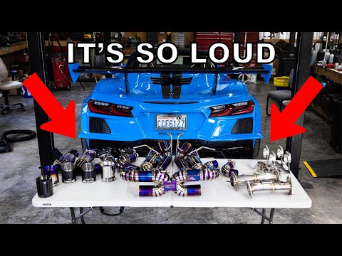 NEW TITANIUM EXHAUST ON OUR C8 CORVETTE