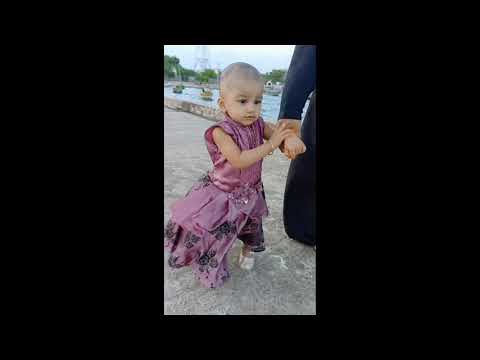 Hafsa Queen Baby walking at Thondi Beach Harbour | ❤️ Cute Moments❤️