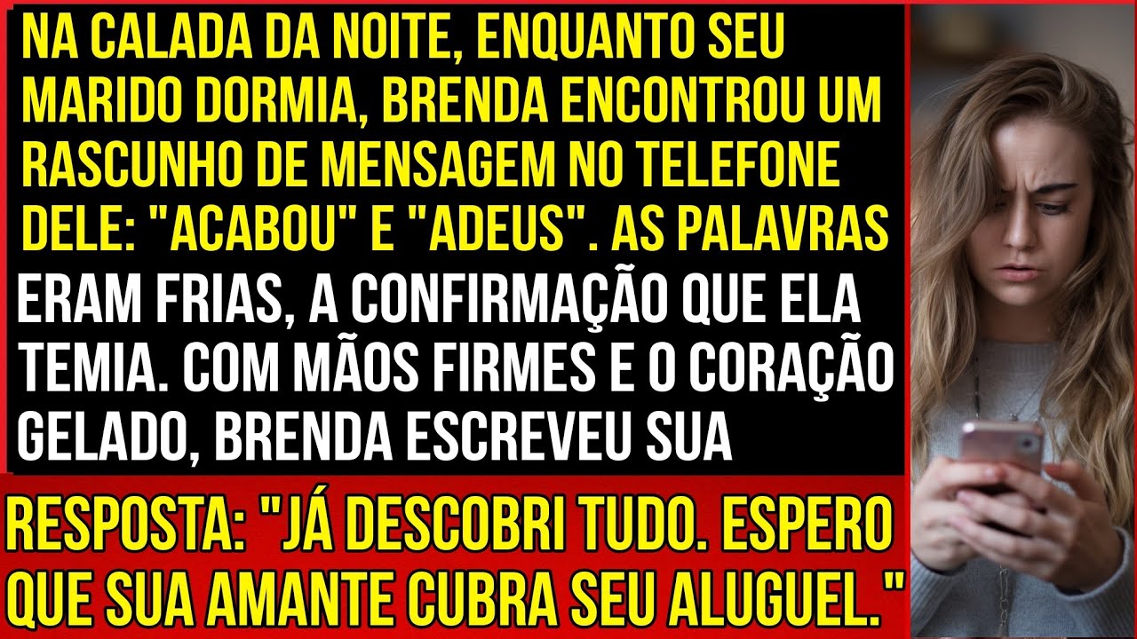 Na calada da noite, enquanto Marido dormia, Brenda encontrou um rascunho de mensagem no telefone...