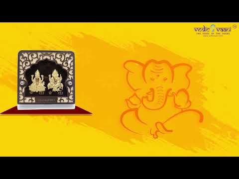 Lord Ganesh Goddess Lakshmi Frame in 24K Pure Swiss Gold Touch video