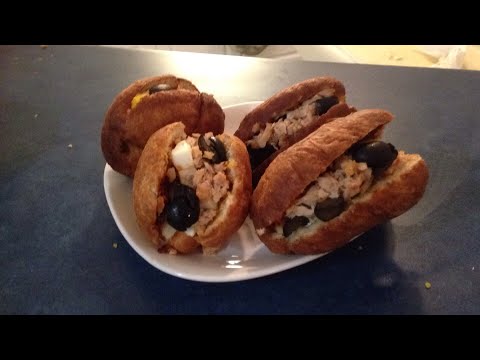 HOW TO MAKE TUNISIAN FRICASSEE, hot fried bread sandwich with hot sauce.