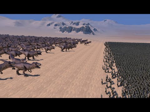 2.000 TREX vs 40.000 ZOMBIES - Ultimate Epic Battle Simulator