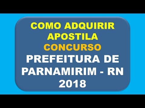 Baixar Apostila Concurso Prefeitura de Parnamirim - RN 2018