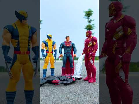 Superman vs Iron Man, Wolverine and Venom | No or Yes ? #spiderman #spiderman #marvel #gta #f