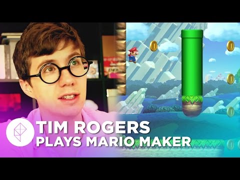 Mario Expert Tim Rogers Creates a Super Mario Maker Level - Devs Make Mario