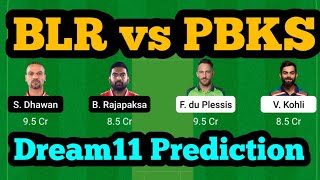 BLR vs PBKS Dream11 Prediction|BLR vs PBKS Dream11|BLR vs PBKS Dream11 Prediction|