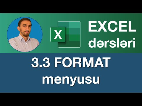 Excel dərsləri - 3.3.Exceldə Format menyusu | Hide, Unhide column, row | Move or Copy SHEET