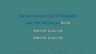 Les Amoureux Des Bancs Publics [karaoke]
