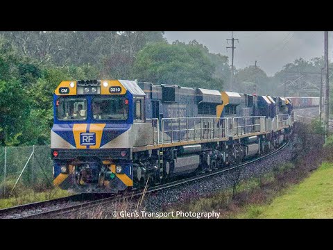 Freighters at Leumeah and Casula + A 5 Loco Trip Train!