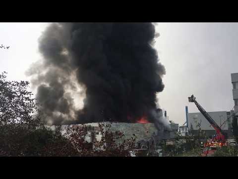Violent incendie dans l'entreprise Oscar lab à Bernin en Isère